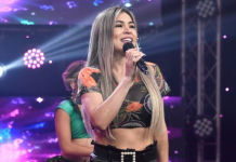 Nadia Portillo cantó en guaraní en la televisión boliviana