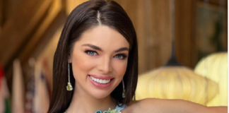 Nadia Ferreira ayudó a armar el arpa de agua