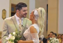 Bajo la bonanza de la lluvia, Lizarella y Nenecho se unieron en matrimonio