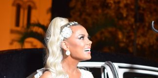 Enrique Rivas y las reclusas del Buen Pastor confeccionaron el traje de novia de Lizarella Valiente