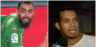 El futbolista español Borja Iglesias imitó al “borracho de la arbolada”