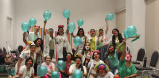 Los “Payasonrisas” alegraron a los niños de Clínicas por el cumple del hijo de Lizarella y Nenecho