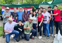 Miembros de la Orquesta de Reciclados y Asado Benítez alegraron a los paraguayos residentes en Suiza