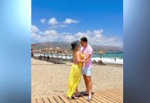 Dahiana Bresanovich y Blas Riveros disfrutan de sus vacaciones en Grecia