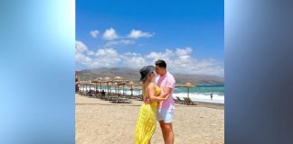 Dahiana Bresanovich y Blas Riveros disfrutan de sus vacaciones en Grecia