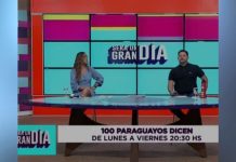 Equipo de famosos de “Será un gran día” y “Tercer Tiempo” en el programa 100 paraguayos dicen