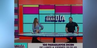 Equipo de famosos de “Será un gran día” y “Tercer Tiempo” en el programa 100 paraguayos dicen
