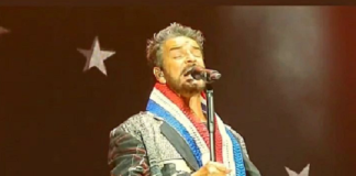 Ricardo Arjona lució una tricolor de ñandutí preparado exclusivamente para él