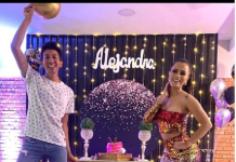 Toñito Gaona y Ale Beltrán llevaron alegría a los niños de un asentamiento