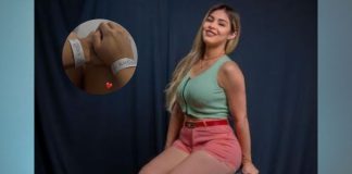 ¿Quién es la persona que toma de la mano a Nadia Portillo?