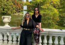 Ruth Alcaraz recorre las calles de Madrid en compañía de su hija