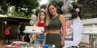 Una niña festejó su cumple con motivo “Larissa Riquelme, la novia del mundial”