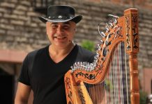 El arpa de Víctor Espínola llevó nuestra música a la boda de Nadia y Marc