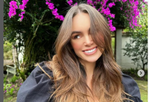 Stephi Stegman participa del Resort Runway de Carolina Herrera