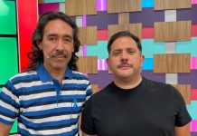 Dani Da Rosa y Michelín, con bigote por el “Noviembre Azul”