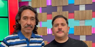 Dani Da Rosa y Michelín, con bigote por el “Noviembre Azul”