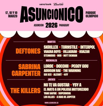 Asuncionico 2026: Deftones y Skrillex encabezan la primera jornada