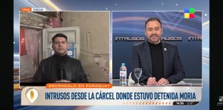 Felipe Brítez mostró a “Intrusos” cómo quedó la celda donde estuvo Moria Casán