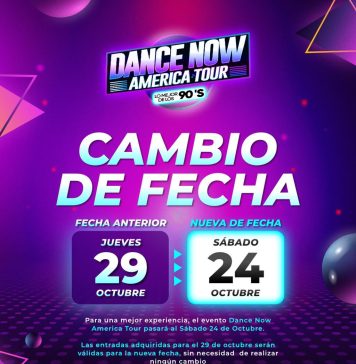 Dance Now America Tour 90’s cambia de fecha y se realizará el sábado 24 de octubre