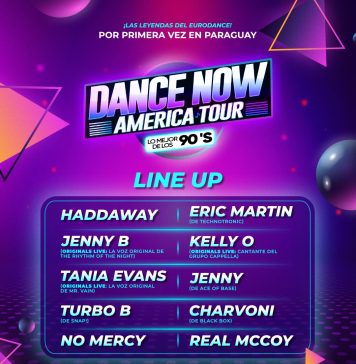 ¡Prepárate para el viaje en el tiempo definitivo! El “Dance Now America Tour 90’s” trae a Asunción a las máximas leyendas del Eurodance